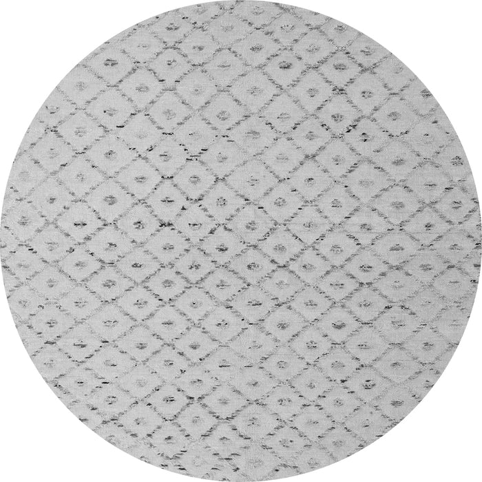 Round Solid Gray Modern Rug, abs5182gry