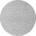 Round Solid Gray Modern Rug, abs5182gry