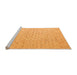 Sideview of Machine Washable Solid Orange Modern Area Rugs, wshabs5182org