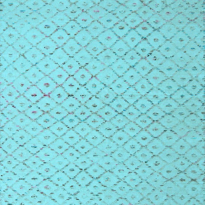 Square Machine Washable Solid Light Blue Modern Rug, wshabs5182lblu