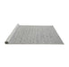 Sideview of Machine Washable Solid Gray Modern Rug, wshabs5182gry