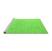 Sideview of Machine Washable Solid Green Modern Area Rugs, wshabs5182grn