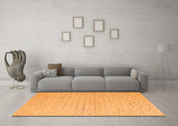 Machine Washable Solid Orange Modern Rug, wshabs5182org