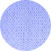 Round Solid Blue Modern Rug, abs5182blu