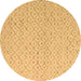 Round Solid Brown Modern Rug, abs5182brn