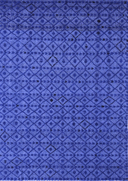 Abstract Blue Modern Rug, abs5183blu