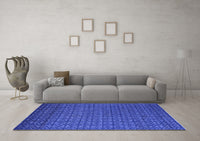 Machine Washable Abstract Blue Modern Rug, wshabs5183blu