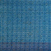 Square Abstract Blue Ivy Blue Modern Rug, abs5183