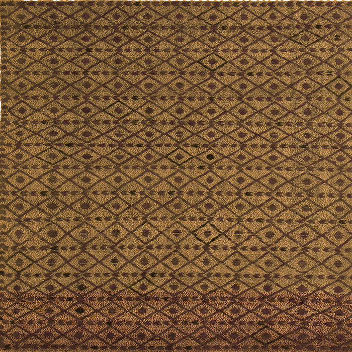 Square Machine Washable Abstract Orange Modern Area Rugs, wshabs5183org