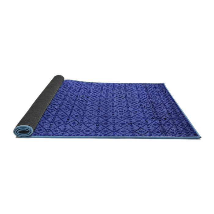 Sideview of Abstract Blue Modern Rug, abs5183blu