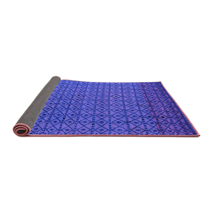 Sideview of Abstract Purple Modern Rug, abs5183pur