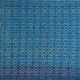 Square Machine Washable Abstract Blue Ivy Blue Rug, wshabs5183