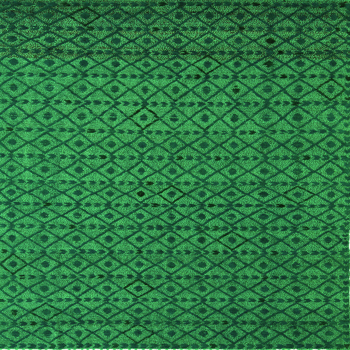 Square Machine Washable Abstract Green Modern Area Rugs, wshabs5183grn