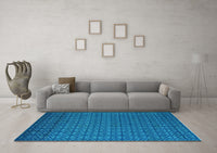 Machine Washable Abstract Light Blue Modern Rug, wshabs5183lblu