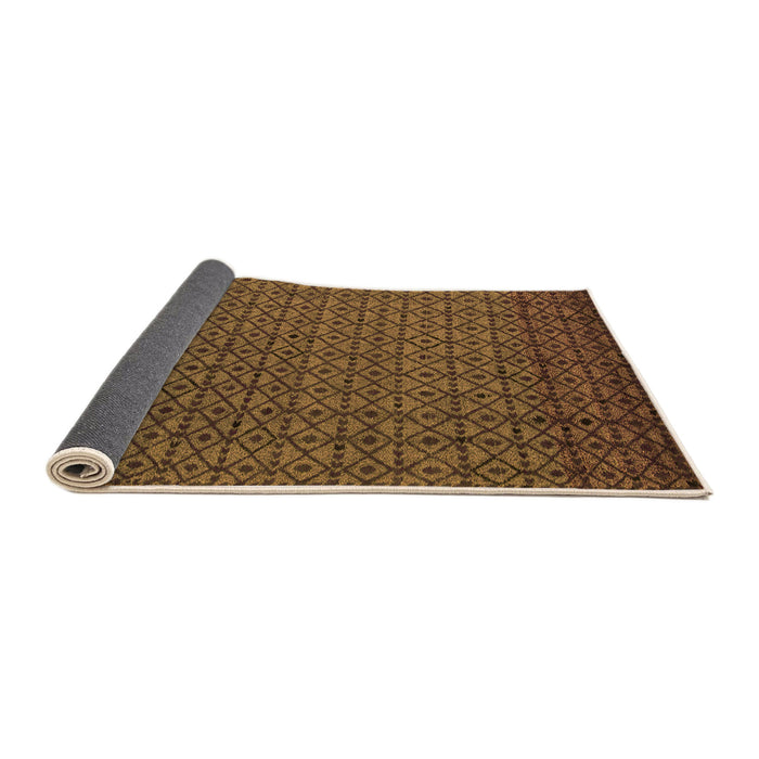Sideview of Abstract Orange Modern Rug, abs5183org