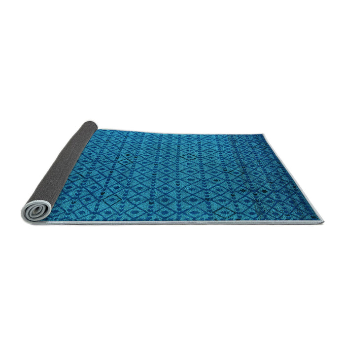 Sideview of Abstract Light Blue Modern Rug, abs5183lblu