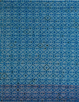 Abstract Blue Ivy Blue Modern Rug, abs5183