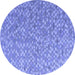 Round Machine Washable Abstract Blue Modern Rug, wshabs5184blu