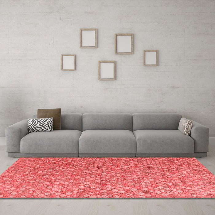 Modern Red Washable Rugs