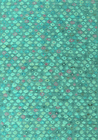 Abstract Turquoise Modern Rug, abs5184turq