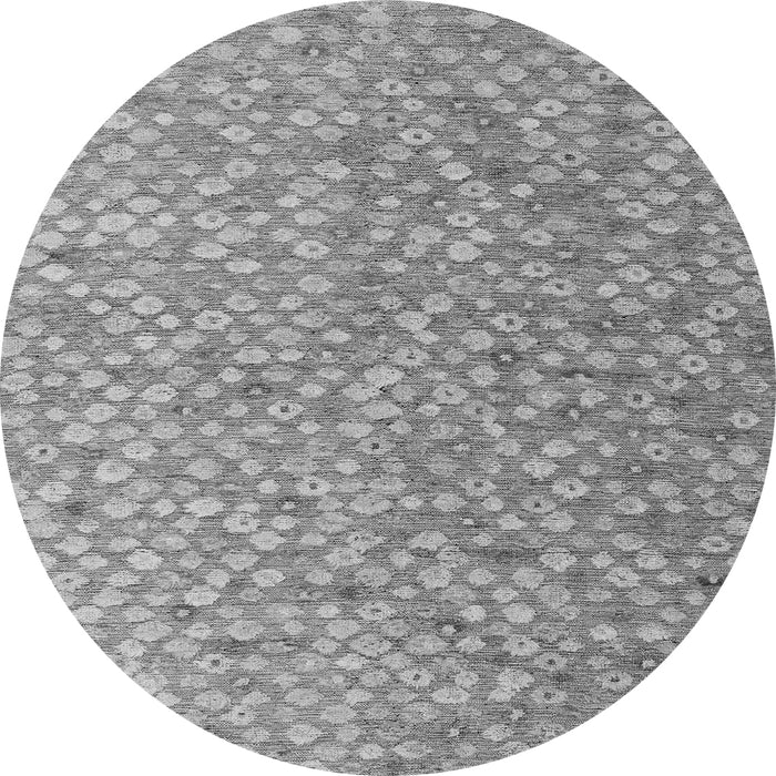 Round Abstract Gray Modern Rug, abs5184gry