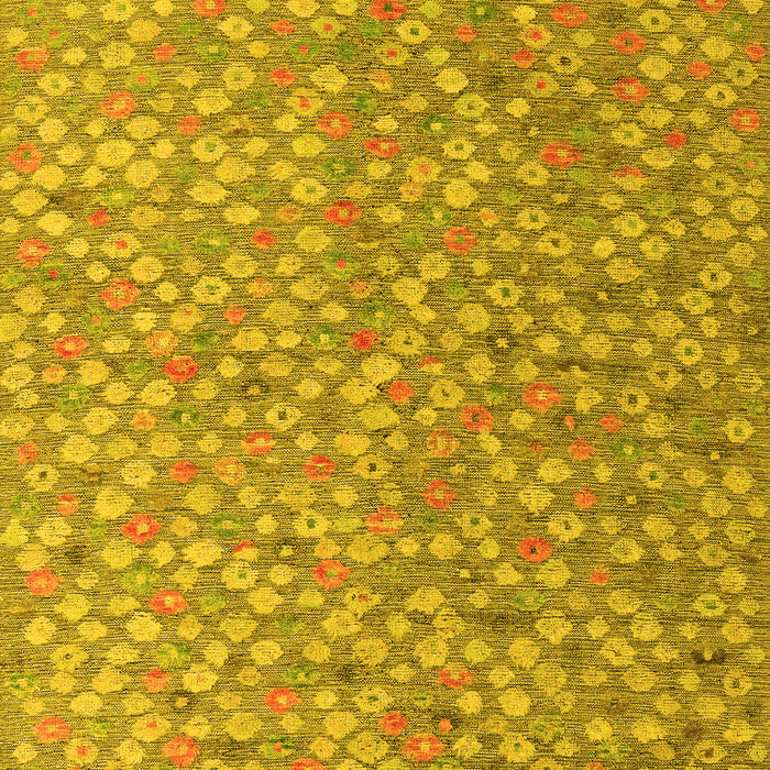Machine Washable Abstract Yellow Modern Rug, wshabs5184yw