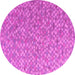 Round Machine Washable Abstract Pink Modern Rug, wshabs5184pnk