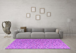 Machine Washable Abstract Purple Modern Area Rugs in a Living Room, wshabs5184pur