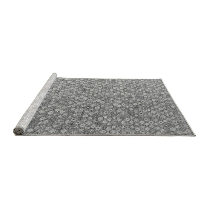 Sideview of Machine Washable Abstract Gray Modern Rug, wshabs5184gry