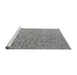 Sideview of Machine Washable Abstract Gray Modern Rug, wshabs5184gry