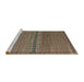 Sideview of Machine Washable Abstract Dark Almond Brown Rug, wshabs5185