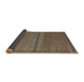 Sideview of Abstract Dark Almond Brown Modern Rug, abs5185