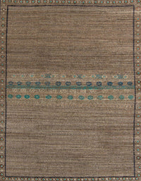 Machine Washable Abstract Dark Almond Brown Rug, wshabs5185