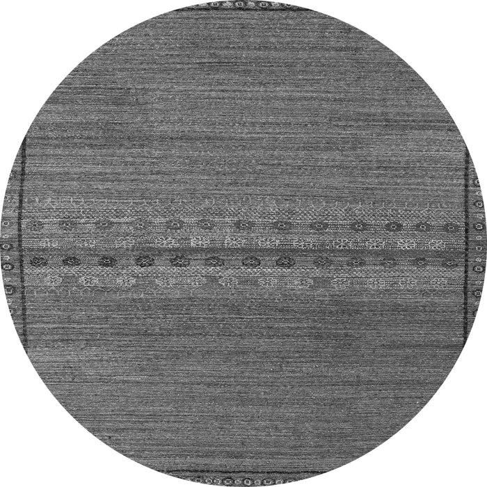 Round Machine Washable Abstract Gray Modern Rug, wshabs5185gry