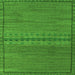 Square Machine Washable Abstract Green Modern Area Rugs, wshabs5185grn