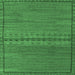 Square Abstract Emerald Green Modern Rug, abs5185emgrn