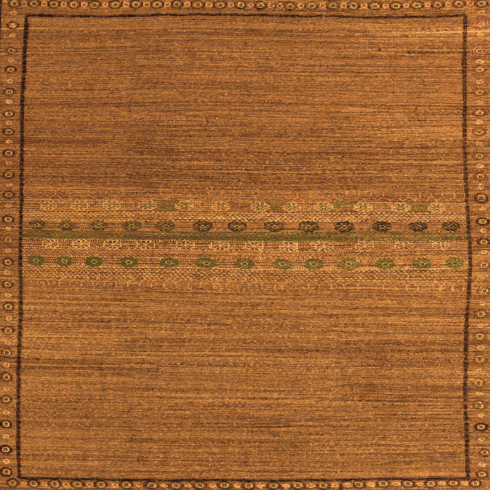 Square Abstract Orange Modern Rug, abs5185org