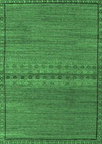 Abstract Emerald Green Modern Rug, abs5185emgrn