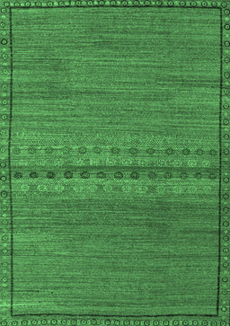 Abstract Emerald Green Modern Rug, abs5185emgrn