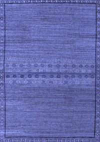 Abstract Blue Modern Rug, abs5185blu