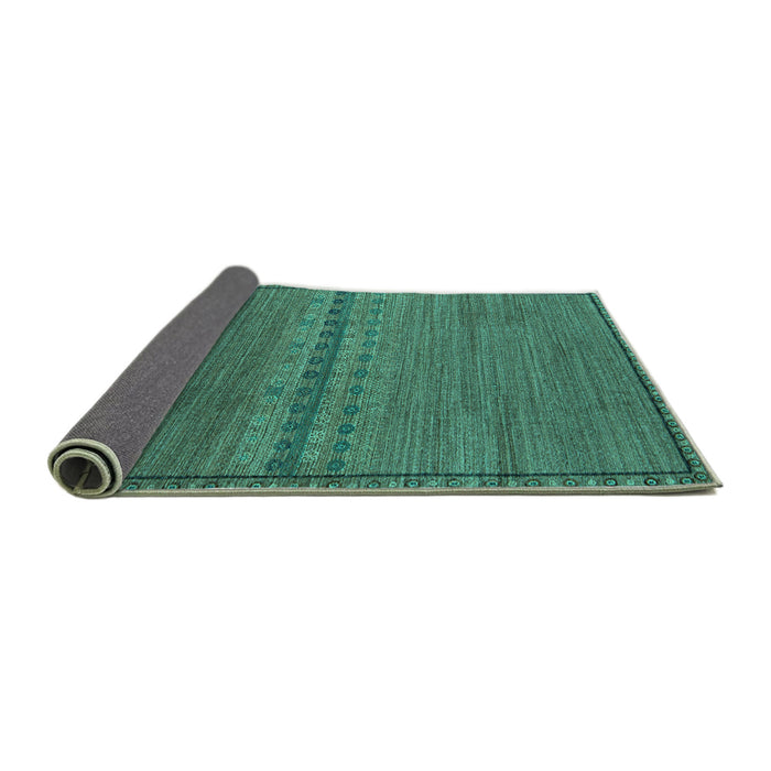 Sideview of Abstract Turquoise Modern Rug, abs5185turq