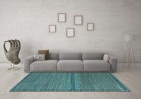 Machine Washable Abstract Light Blue Modern Rug, wshabs5185lblu