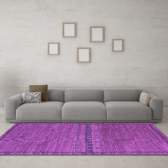 Machine Washable Abstract Purple Modern Area Rugs in a Living Room, wshabs5185pur