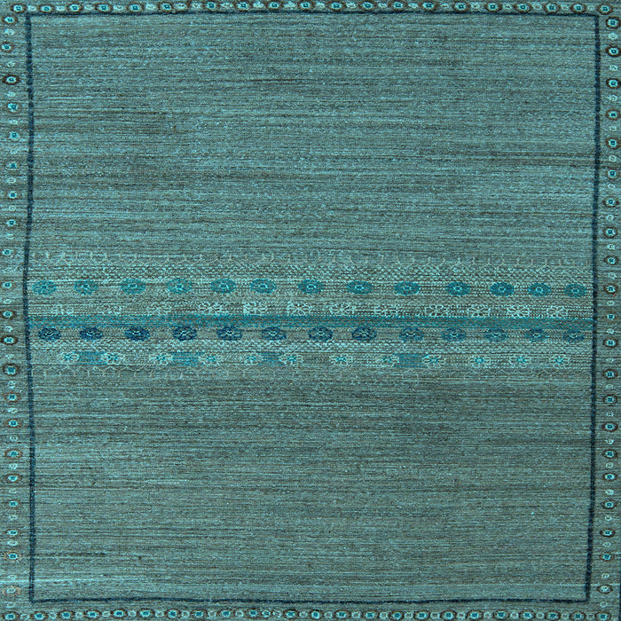 Square Machine Washable Abstract Light Blue Modern Rug, wshabs5185lblu