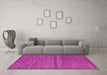 Machine Washable Abstract Pink Modern Rug in a Living Room, wshabs5185pnk