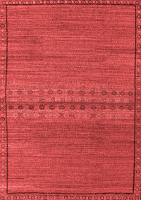 Abstract Red Modern Rug, abs5185red