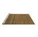 Sideview of Machine Washable Abstract Brown Modern Rug, wshabs5185brn