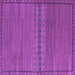 Square Machine Washable Abstract Purple Modern Area Rugs, wshabs5185pur