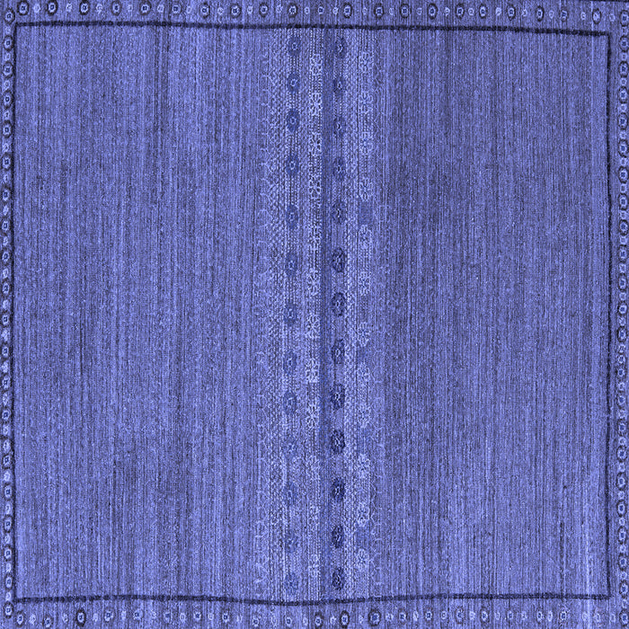 Square Abstract Blue Modern Rug, abs5185blu