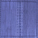 Square Abstract Blue Modern Rug, abs5185blu